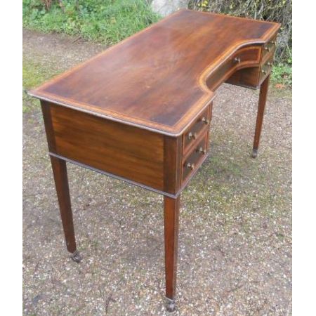 Edwardianischer antiker Mahagoni Schreibtisch britisch ca 1900