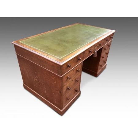 Viktorianischer antiker Eichen Schreibtisch britisch ca 1860