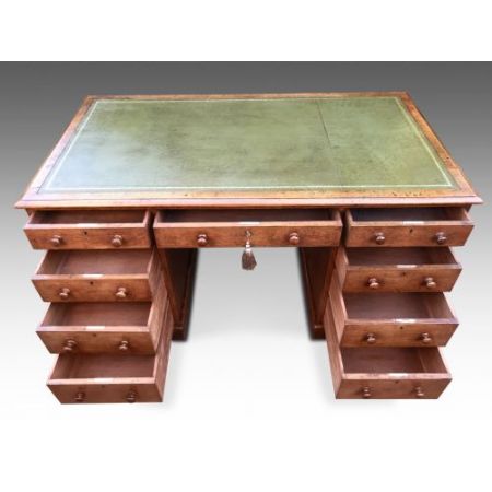 Viktorianischer antiker Eichen Schreibtisch britisch ca 1860