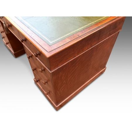 Viktorianischer antiker Eichen Schreibtisch britisch ca 1860