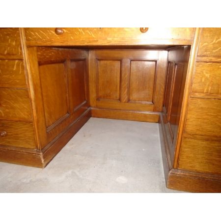 Viktorianischer antiker Eichen Schreibtisch britisch 1880