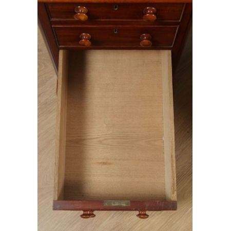 Viktorianischer antiker Mahagoni Schreibtisch britisch ca 1870