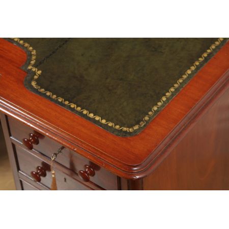 Viktorianischer antiker Mahagoni Schreibtisch britisch ca 1870