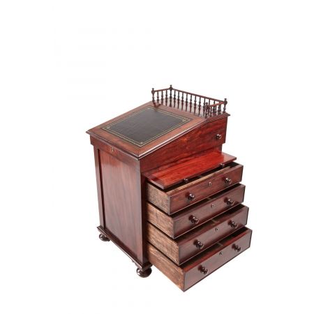 Antiker britischer Regency Davenport Schreibtisch Mahagoni ca 1810