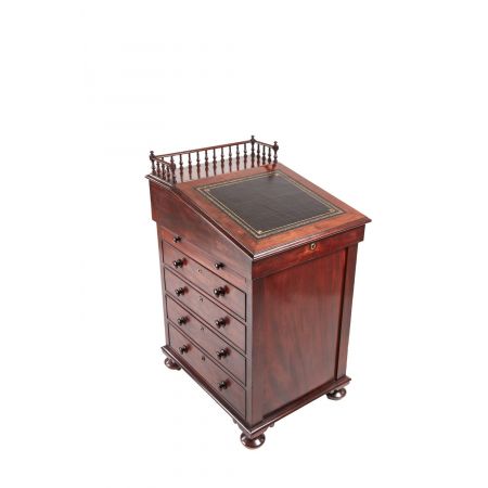 Antiker britischer Regency Davenport Schreibtisch Mahagoni ca 1810