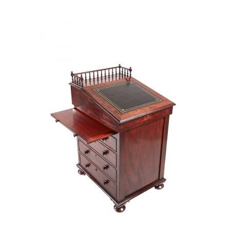 Antiker britischer Regency Davenport Schreibtisch Mahagoni ca 1810