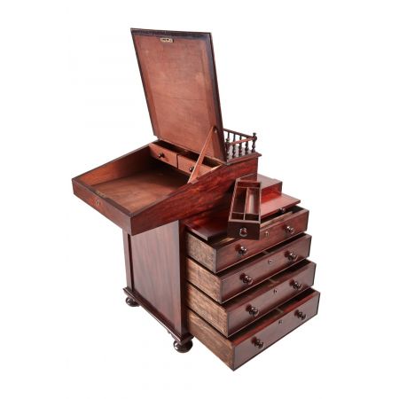 Antiker britischer Regency Davenport Schreibtisch Mahagoni ca 1810