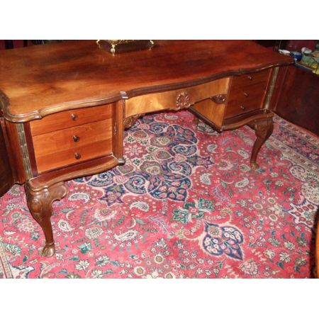 Edwardianischer antiker Mahagoni Schreibtisch englisch ca 1890