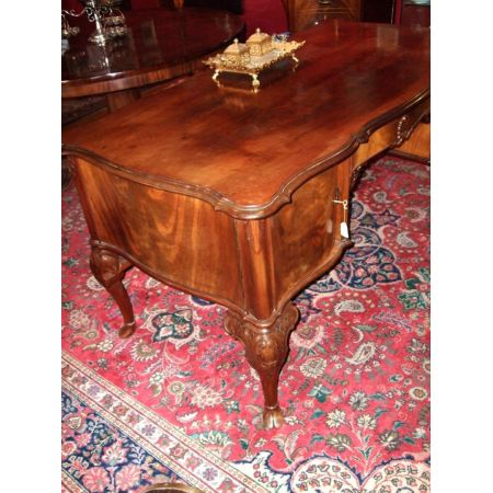 Edwardianischer antiker Mahagoni Schreibtisch englisch ca 1890