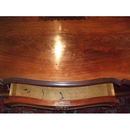 Edwardianischer antiker Mahagoni Schreibtisch englisch ca 1890