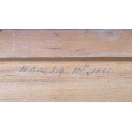 Antiker britischer Eichen Schreibtisch ca 1860