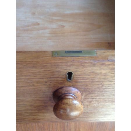 Antiker britischer Eichen Schreibtisch ca 1860