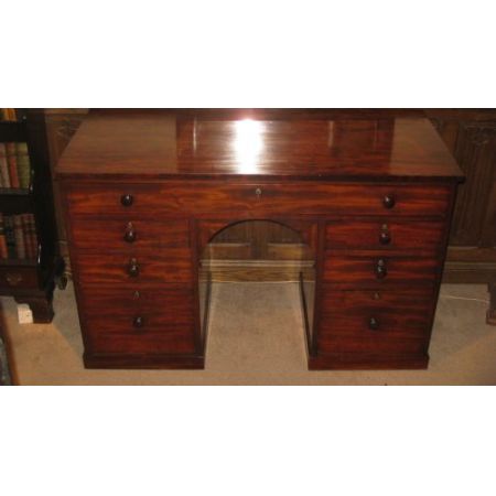 Viktorianischer antiker Mahagoni Schreibtisch britisch ca 1860