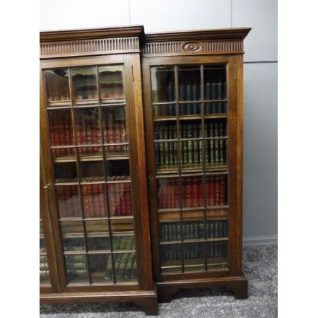 Antiker britischer Bücherschrank Eiche ca 1920