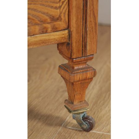 Viktorianischer antiker Eschen Schreibtisch britisch ca 1890