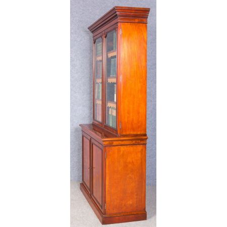 Viktorianischer antiker Mahagoni Bücherschrank britisch ca 1870