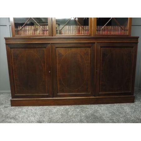 Edwardianischer antiker Mahagoni Bücherschrank britisch ca 1900