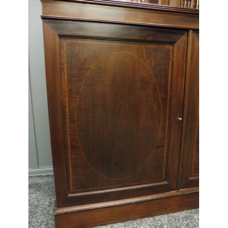 Edwardianischer antiker Mahagoni Bücherschrank britisch ca 1900