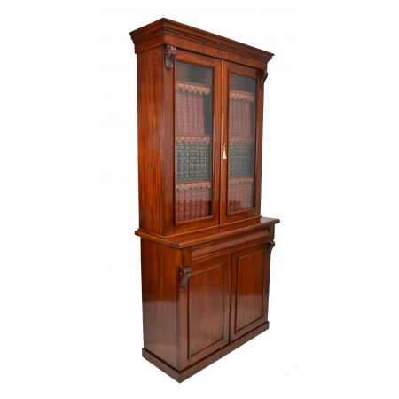 Viktorianisches antikes Mahagoni Bücherregal englisch ca 1870