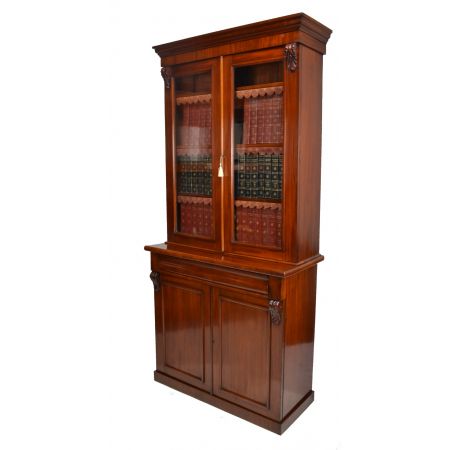 Viktorianisches antikes Mahagoni Bücherregal englisch ca 1870