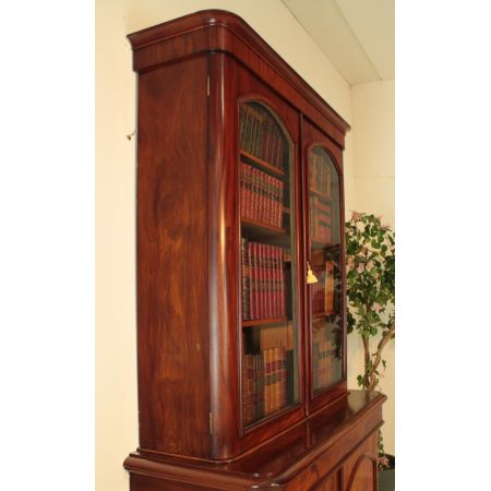 Viktorianischer antiker Mahagoni Bücherschrank britisch ca 1870