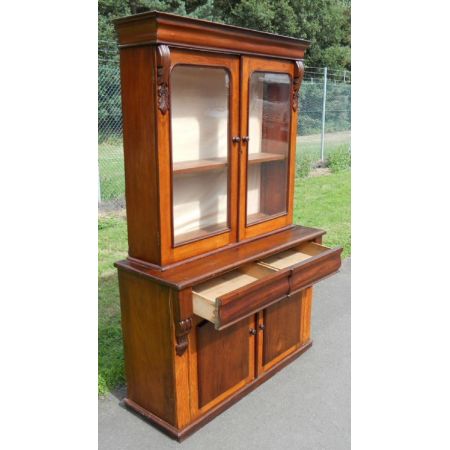 Viktorianisches antikes Eichen Bücherregal englisch ca 1860