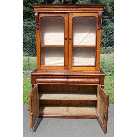 Viktorianisches antikes Eichen Bücherregal englisch ca 1860