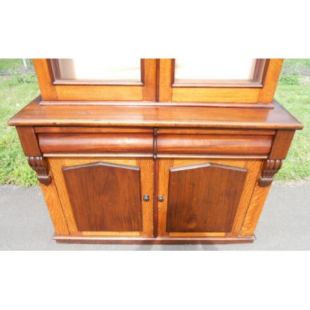 Viktorianisches antikes Eichen Bücherregal englisch ca 1860