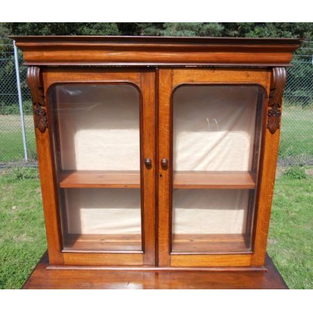 Viktorianisches antikes Eichen Bücherregal englisch ca 1860