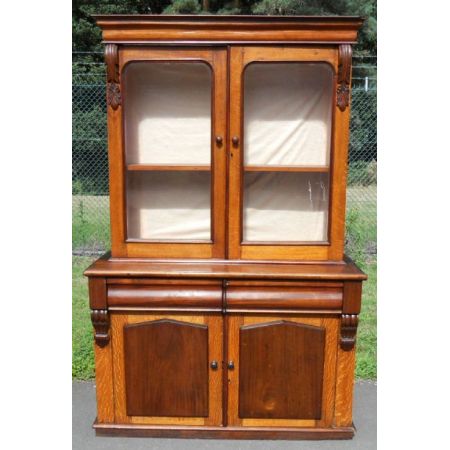 Viktorianisches antikes Eichen Bücherregal englisch ca 1860