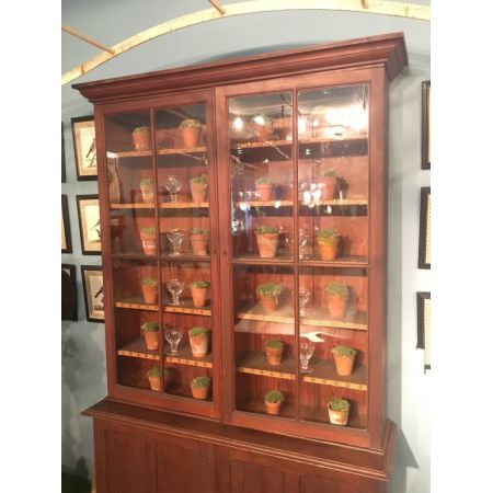 Antiker Regency Bücherschrank Kiefer Weichholz englisch ca 1810