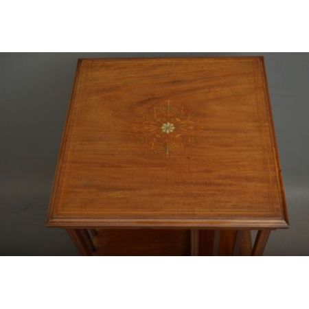 Edwardianisches antikes Mahagoni Revolving Bookcase britisch ca 1900