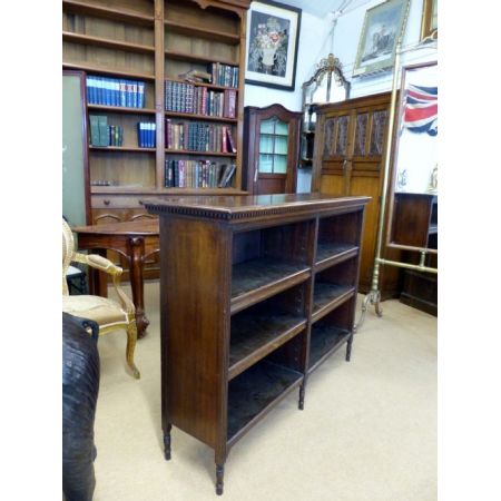 Edwardianisches antikes Eichen Bücherregal britisch ca 1900