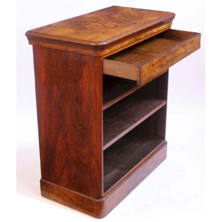 Viktorianisches Nussbaum Bücherregal antik britisch ca 1880