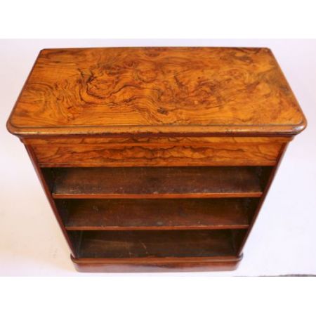 Viktorianisches Nussbaum Bücherregal antik britisch ca 1880