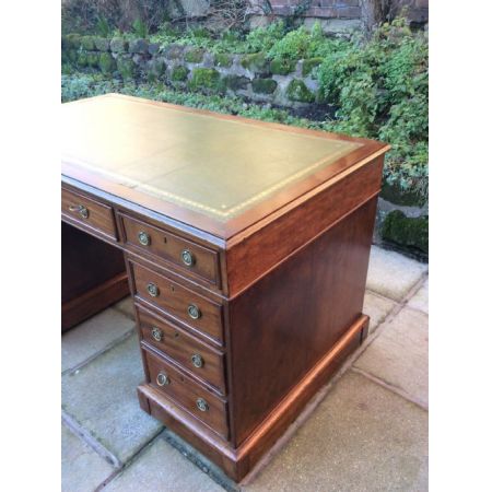 Viktorianischer antiker Mahagoni Schreibtisch britisch ca 1880