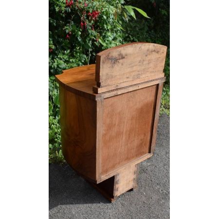 Antike Art Deco Nussbaum Beistelltische Nachtschränke britisch ca 1930