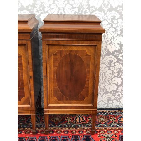 Edwardianische antike Mahagoni Nachtschränke britisch ca 1890