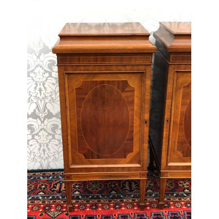 Edwardianische antike Mahagoni Nachtschränke britisch ca 1890