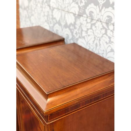 Edwardianische antike Mahagoni Nachtschränke britisch ca 1890