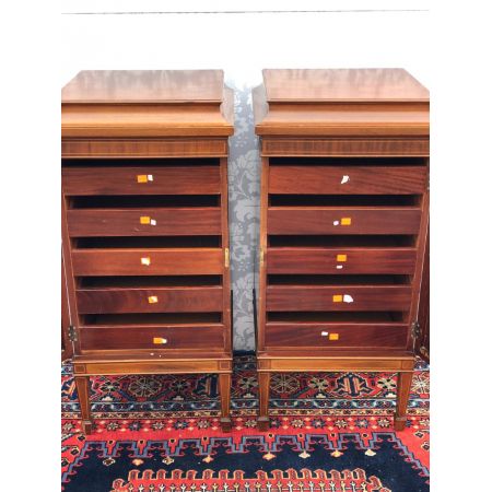 Edwardianische antike Mahagoni Nachtschränke britisch ca 1890