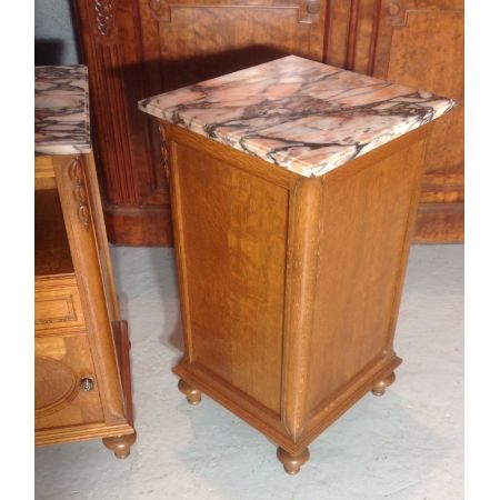 Französische antike Eichen Nachtschränke ca 1910