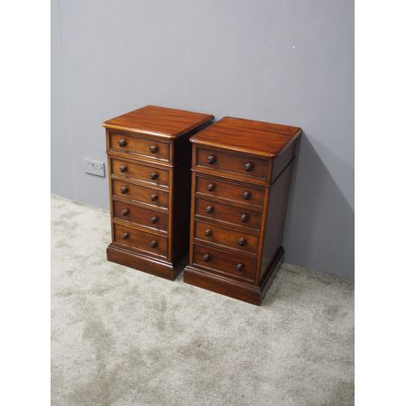 Viktorianische antike Mahagoni Nachtschränke britisch ca 1880