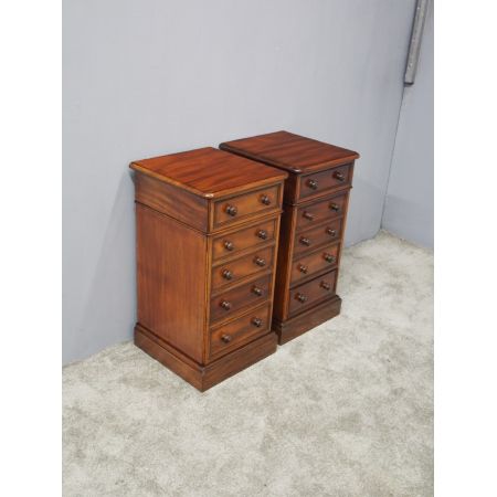 Viktorianische antike Mahagoni Nachtschränke britisch ca 1880