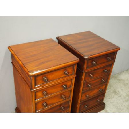 Viktorianische antike Mahagoni Nachtschränke britisch ca 1880