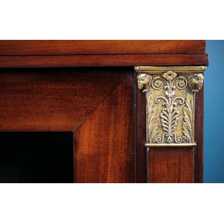 Französischer antiker Mahagoni Bücherschrank Vitrine ca 1810