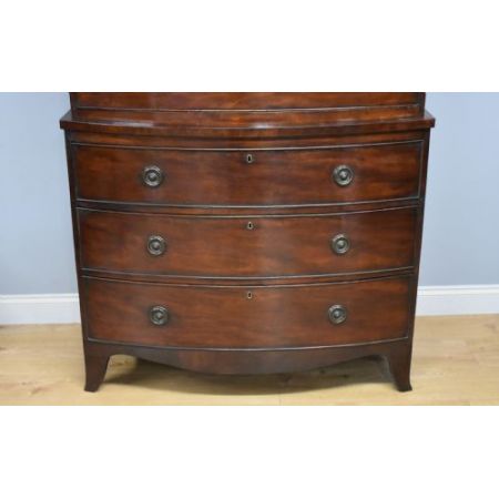 Antike britische Regency Mahagoni Kommode Bowfront ca 1810