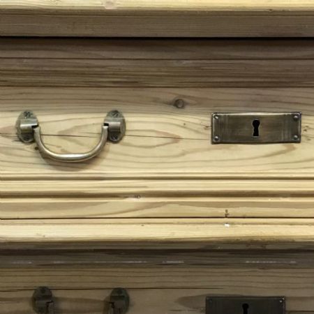 Antike britische Kiefern Kommode Weichholz ca 1910