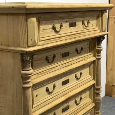 Antike britische Kiefern Kommode Weichholz ca 1910