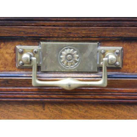 Antikes Art Nouveau Nussbaum Sideboard britisch ca 1890